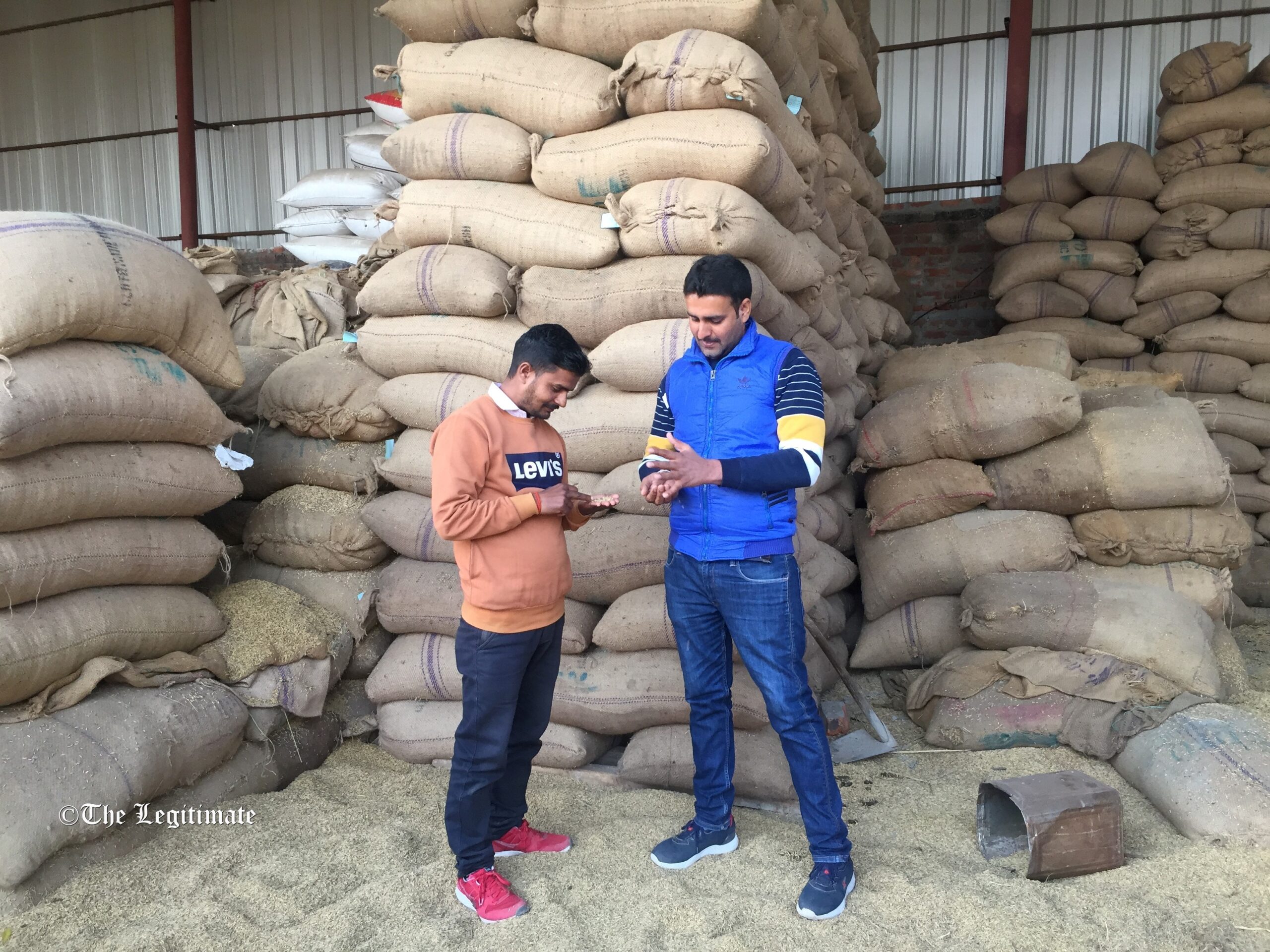 Represenatives of Abro India negotiating with a trader at his godown at RS PuraPhoto The Legitimate